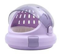 Hellery Carrier with Locking Mechanism | Portable, Dome Cat Carrier, Breathable, for Travel, Cats,
