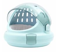 Hellery Carrier with Locking Mechanism | Portable, Dome Cat Carrier, Breathable, for Travel, Cats, Green