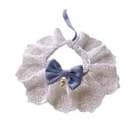 Hellery Cat Collar Adjustable Lace Bib Pet Bandana Comfortable Bow Costume Puppy Cats Dress Up Accessories Suitable for Birthday Party Costume Photo Props Gif, L