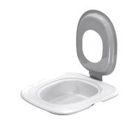 Hellery Cat Toilet-Training Device Easy to Hygienic Toilet with Hinged Lid Hygienic for Home, Grey