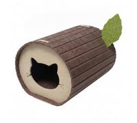 Hellery Cat Tunnel Nest Cat Tunnel Bed Cat House With Cute Face Cutout And Resistant Textile And Semi Enclosed Comfort suitable for indoor play lounging gift giving