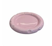 Hellery Ceramic Cat Bowl Shallow Plate Feeder Dish With Cheese Rim Whisker Friendly Wide Shape Smooth Glazed Ceramic Suitable for kittens small dogs home kitchens dishwasher cleaning, Pink