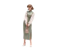 Hellery Cheongsam Female Model, 1:18 Scale, Miniature Standing Figure, Collector's Item, Role-playing Model for Areas