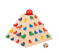 Hellery Children Balance Game Wooden Pyramid Interactive Balance Game With Stacking And Pulling Moves Patience Building And Confidence Boosting suitable for