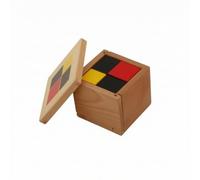 Hellery Children Math Aid Binomial Cube Algebra Blocks Toy Learning Material Wood Construction With Storage Box Suitable for classroom teaching homeschool use playroom learning