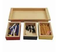 Hellery Children Math Bead Chain Addition Counting Set Subtraction Board Wooden Box With Cover Manipulative Toy arithmetic, Addition Snake Game International