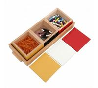 Hellery Children Math Bead Chain Addition Counting Set Subtraction Board Wooden Box With Cover Manipulative Toy arithmetic, Addition Snake Game International Transparent Gold