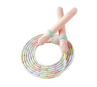 Hellery Children's Jump Rope Beaded Skipping Ropes for Playground And Gym Use, Pink