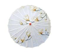 Hellery Chinese Oiled Paper Umbrella, Oriental Parasol, Classical Dance Parasol, Artistic Party Umbrella, Magnolia