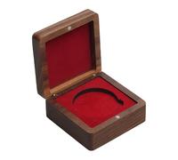 Hellery Classic, Portable, Dustproof Display Case Made of Black Walnut Wood for Storing Medals of Honor And Jewelry, Red lined
