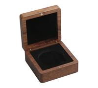 Hellery Classic, Portable, Dustproof Display Case Made of Black Walnut Wood for Storing Medals of Honor And Jewelry, Black lined