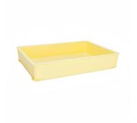 Hellery Commercial Proofing Container Fermentation Box With Tight Stacked Seal And Reinforced Walls Made Of PP Suitable for Bakeries Pizzerias Commissary, C13 Yellow Dough Box, 105mm High