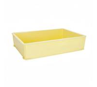 Hellery Commercial Proofing Container Fermentation Box With Tight Stacked Seal And Reinforced Walls Made Of PP Suitable for Bakeries Pizzerias Commissary, C14 Yellow Dough Box, 130mm High