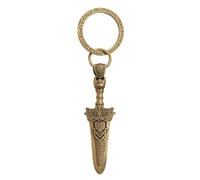 Hellery Copper Keychain Pendant Brass Pendant Charm Accessory Ornament With Meticulously Worked Texture And Decorative Loop, style to 4