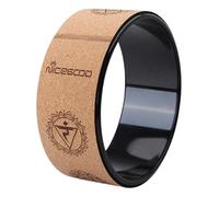 Hellery Cork Yoga Wheel for Flexibility Training Lightweight 12.6 Inch Stretcher, Black