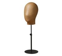 Hellery Countertop Hat Display Model Head | Polished Boutique Look, Space-savingSaving Design, Hairpiece Display Head, for Craft Shows, Retailers, Collectors, Black