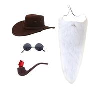 Hellery Cowboy Hat And for A Stage Performance at The Carnival, White