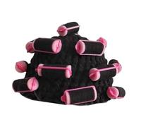 Hellery Curler Hat Cute Headdress Crochet Curler Hat for Role Play Autumn Winter, black