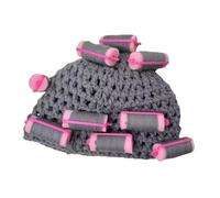 Hellery Curler Hat Cute Headdress Crochet Curler Hat for Role Play Autumn Winter, grey