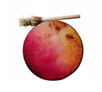Hellery Decorative Drum Moon Drum Frame Drum Hand Drum Sacred Tree Art Plywood Polyester Helps Set Memorable Mood Without Extra Decor suitable for parties, Sunset