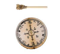 Hellery Decorative Drum Moon Drum Frame Drum Hand Drum Sacred Tree Art Plywood Polyester Helps Set Memorable Mood Without Extra Decor suitable for parties, Rune
