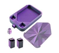 Hellery Diamond Tray, Bead Sorting Tray, Scratch-resistant Organizer, Sorter for Cross-stitch, Crafts, Hobby Corner, Nail Design, Black Purple