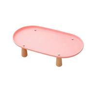 Hellery Elevated Cat Food And Water Bowl Stand, Suitable for Scandinavian Households, Stable Feeding Stand, Pink 38cmx21cm