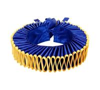 Hellery Elizabethan Ruff for Clown Cosplay, Removable, Suitable for Photography And Parties, Blue Gold