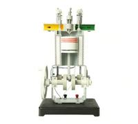Hellery Engine Single Cylinder Four Stroke Model Engine Educational Mechanical Power Model Transparent Section Design With Visible Piston And Flywheel Suitable for classrooms labs home study