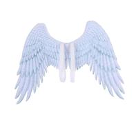 Hellery Feather Angels Wings Large 105 * 75cm Angel Wings Feather Cosplay Costume Decor Lightweight Dress Up for Stage Performance Halloween Christmas Nativity Costume Accessories for Adults, White