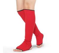 Hellery Fighting Arts Shin Guards Snug Fit Shin Instep Guards Stretchable Instep Guard for Fighters, Athletes, Array, 红色, XS