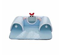 Hellery Foldable Tunnel Shelter Cat Tunnel Bed Pet Tunnel Cat Bed Compact Pet Supply Combines Resting Den And Play Tunnel For Daily Use Suitable for home interiors rental