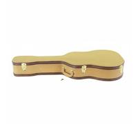 Hellery Guitar Case Convex Top Hard Cover Guitar Case Padded Handle Musical Instrument Storage for Transport, Acoustic Guitar Hard Case, Array, Yellow Tweed