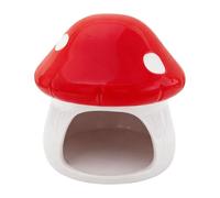 Hellery Hamster House, Mushroom-shaped Cartoon Small Animal for Dwarf Hamsters, Mice, Ferrets And Chinchillas, Red