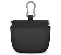 Hellery Industrial Pouch Pet Treat Pouch Training Bag Snack Holder Silicone Waterproof One Hand Access Pull Tab With Clip Attachment Suitable for daily walks obedience parks, Black Silicone Case