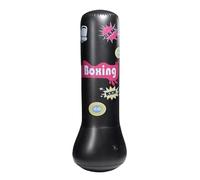 Hellery Inflatable Punching Bag for Training at Home, Freestanding, Suitable for Men And Women, Black