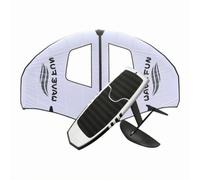 Hellery Inflatable Surfboard Board Surf Board Paddle Board Water Board With Textured Standing Pad Foot Support Straps Side Grip Handles Recessed Fin Slot, White