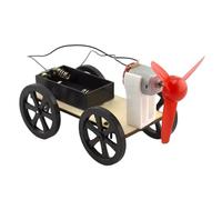 Hellery Kits for Wind-powered Cars, STEM Craft Kits for Children, Wooden Puzzles for Science Experiments. on The Topic of Natural Sciences, 13.5cmx7cmx9cm