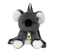 Hellery Koala Toy Backpack, Soft, Decorated, Toy Backpack for Children, Travel, Avocado
