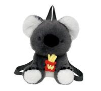 Hellery Koala Toy Backpack, Soft, Decorated, Toy Backpack for Children, Travel, Fries