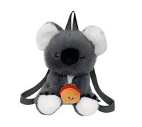 Hellery Koala Toy Backpack, Soft, Decorated, Toy Backpack for Children, Travel, Hamburger