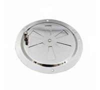 Hellery Marine Ventilation Window Stainless Steel 316 Air Vent Circular Louver Rotating Center Adjustable Opening With Mounting For Marine Use Suitable for boat cabins lockers utility, 4 Inch