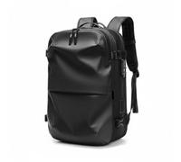 Hellery Men Travel Pack Vacuum Compression Backpack Laptop Bag Daypack Rucksack Expandable Oxford Nylon TPU Materials With Curved Straps And Ventilated Back, Black, Black, 19 Inch