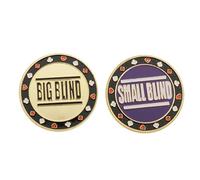 Hellery Metal Dealer Button Chips Blind Big/Small Casino Game Parts