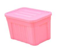 Hellery Miniature 1:12 Scale Storage Box with Lid, Ideal for Decorating A Fairy Garden Diorama Or A Train Station, Pink