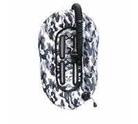 Hellery Nylon Diving Wing Buoyancy Compensator Wing Bladder Air With Donut Profile For Stable Hovering And Trim Universal Backplate Compatibility And Complete , Snow Camo