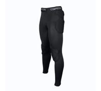 Hellery Padded Goalkeeper Pants Guarding Goalkeeper Padded Pants Form-Fitting Sportswear for Soccer Athletes , Black , M