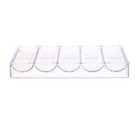 Hellery Professional Casino Game Accessories Transparent Poker Chip Tray Chip Container Holder