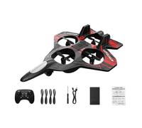 Hellery RC Airplane Remote Control Quadcopter Helicopter EVA Foam Material with 2.4GHz Function, 360 Degree Rotations And Speed Control, Red