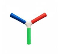 Hellery Reaction Training Bar Hand Eye Tool Coordination Aid Throwing Stick Rubber Surface Three Arm Shape Portable Build suitable for coaching team practice school activity outdoor exercise